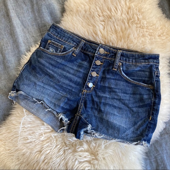 Universal Thread Button-Fly High Rise Jean Cutoff Shorts - Picture 5 of 7